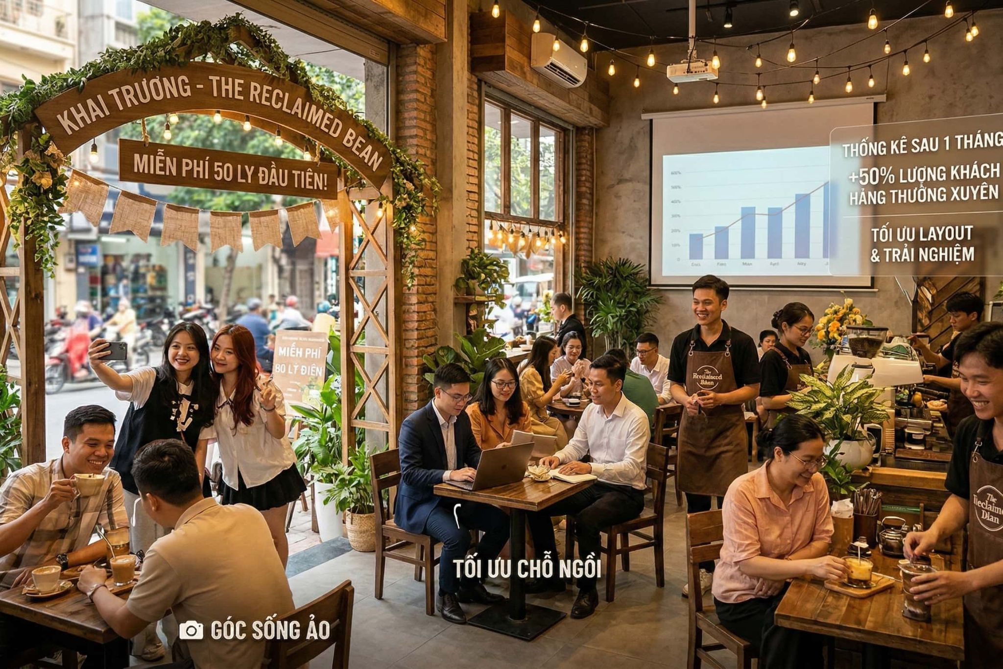 Quy trình thiết kế thi công quán cafe Rustic